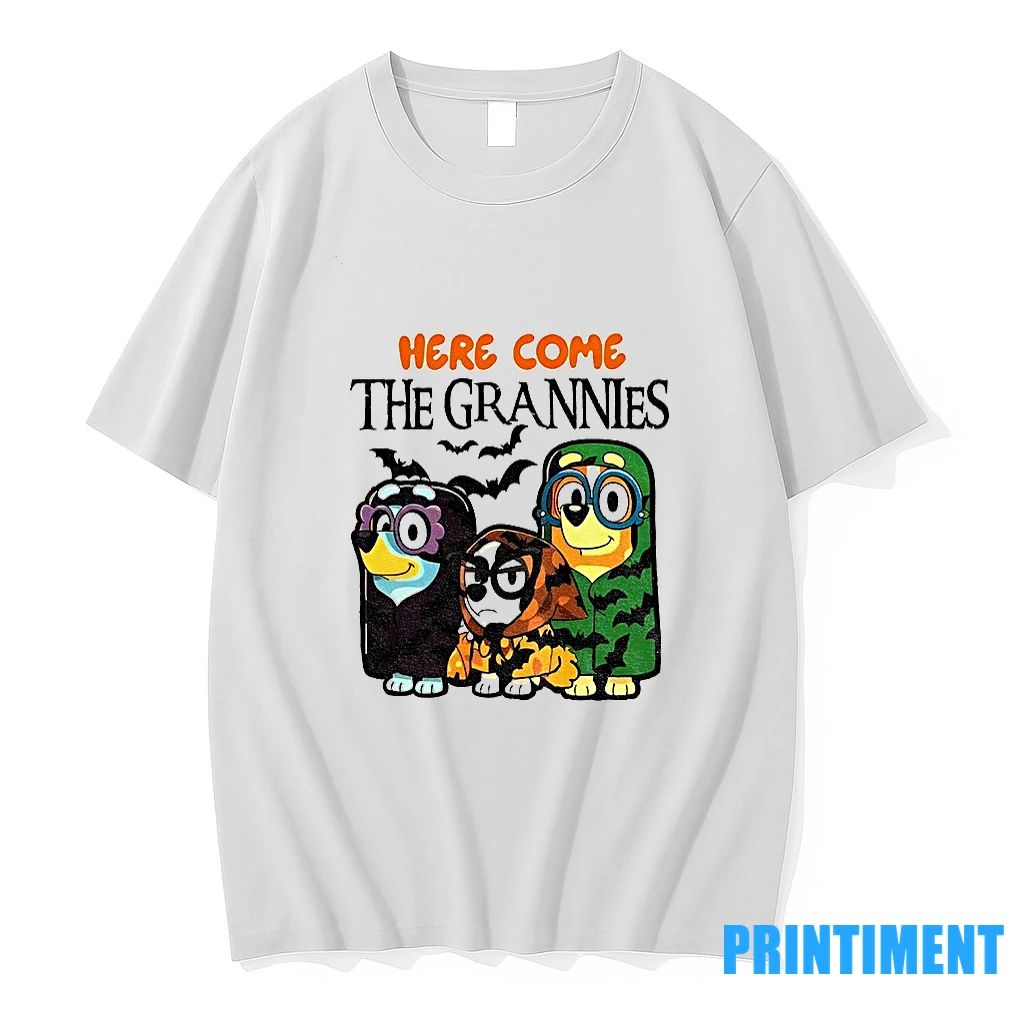 Blue Dog Here Come The Grannies Halloween Tshirts Sweater
