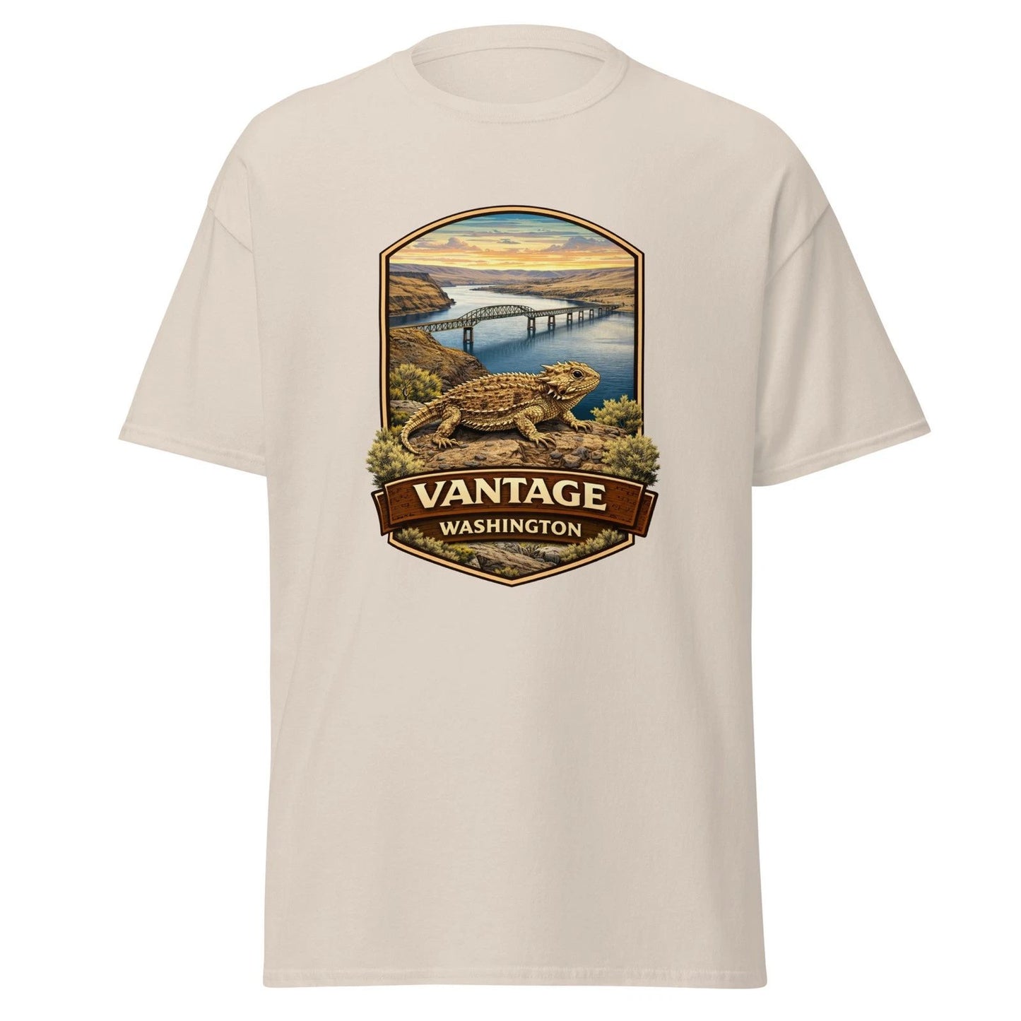 Vantage Washington Pygmy Short Horned Lizard T-Shirt - Columbia River WA PNW