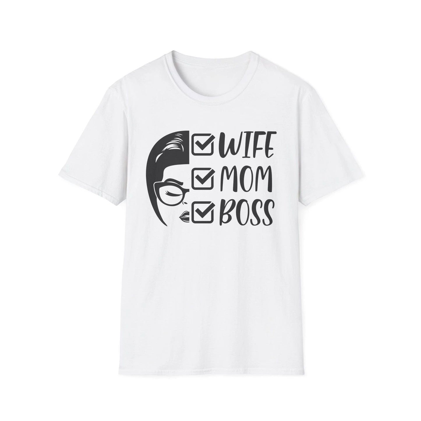 Wife Mom Boss T-Shirt | Momlife Checklist Graphic Tee