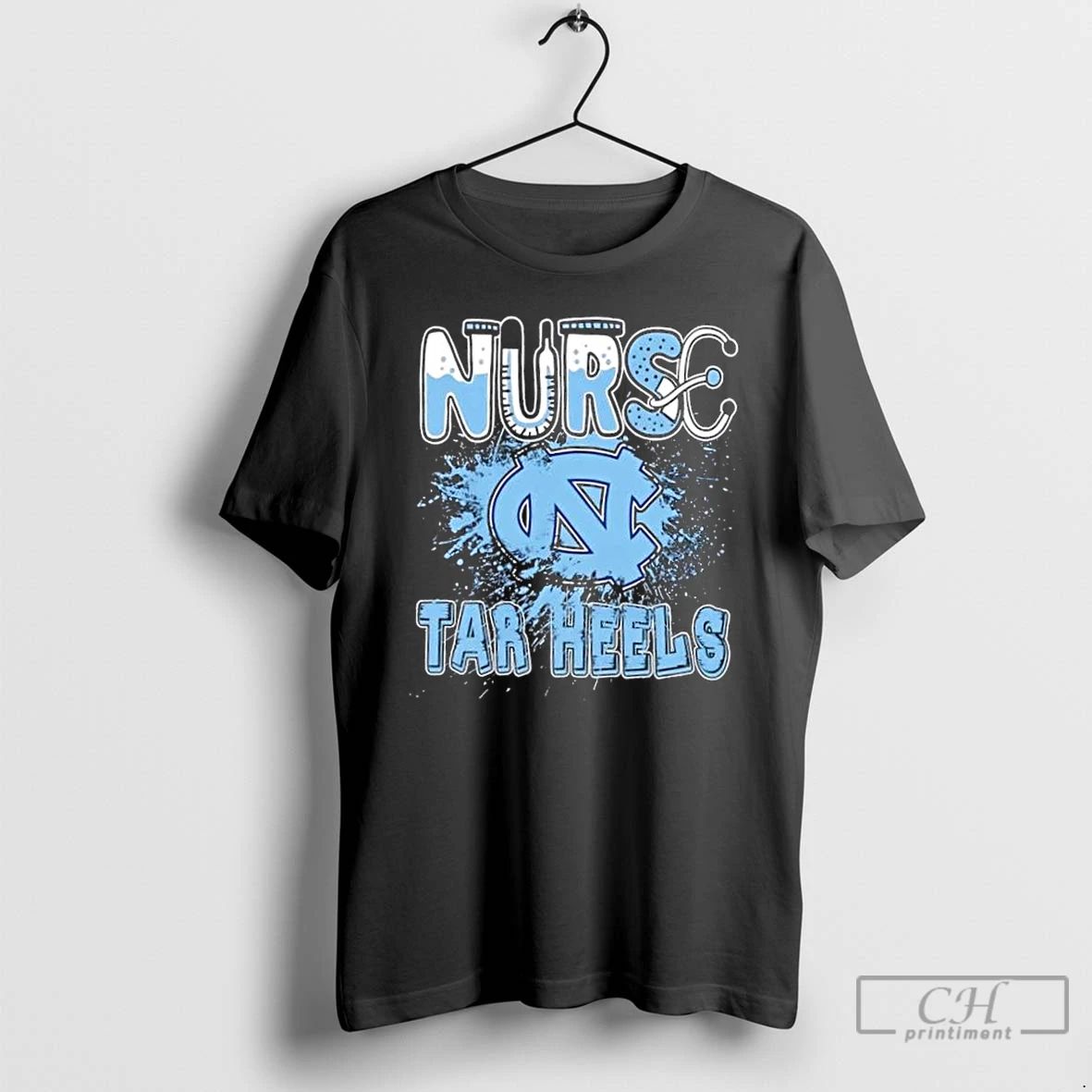 Classic Nurse X North Carolina Tar Heels Football T Shirts