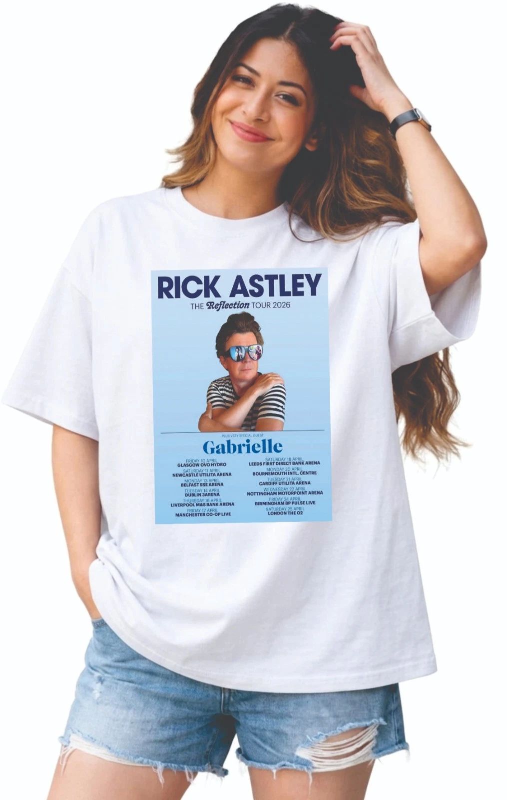 Rick Astley Tour 2026 T-Shirt, Reflection Tour Music Fan Unisex Concert Tee