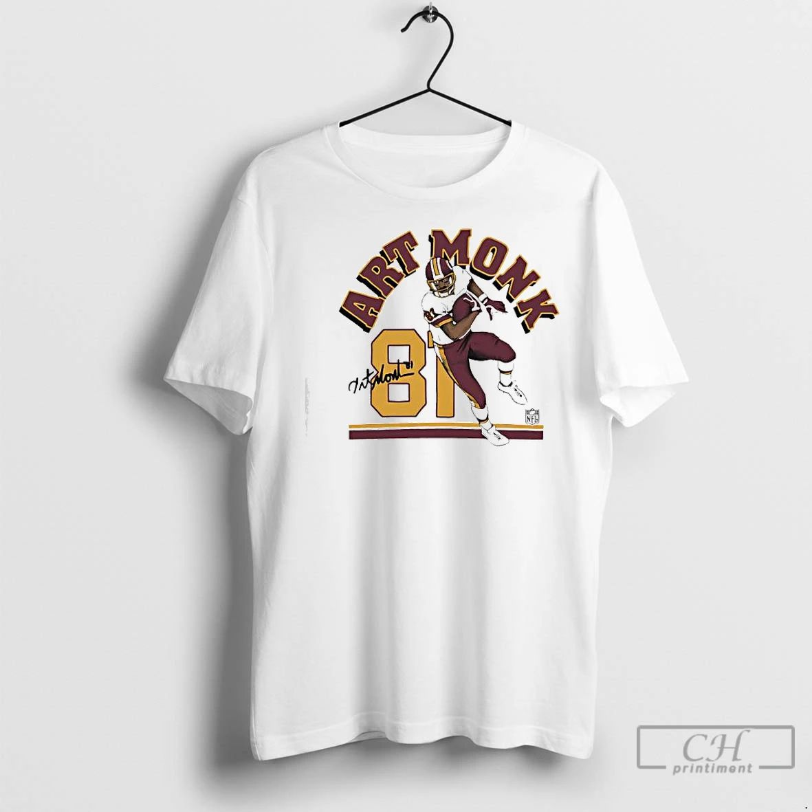 Premium Washington Commanders Art Monk Retired Player Signature Graphic