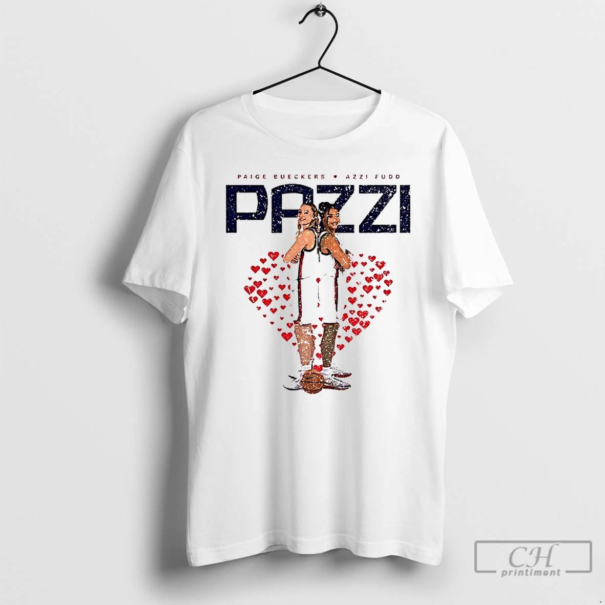 Classic Pazzi Paige Bueckers X Azzi Fudd Mini Hearts Wnba T Shirts