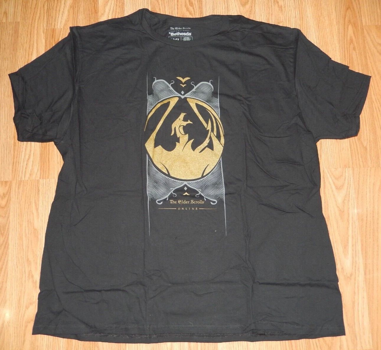 New THE ELDER SCROLLS Bethesda Lootwear Crate Graphic Print T SHIRT 3XL Gaming