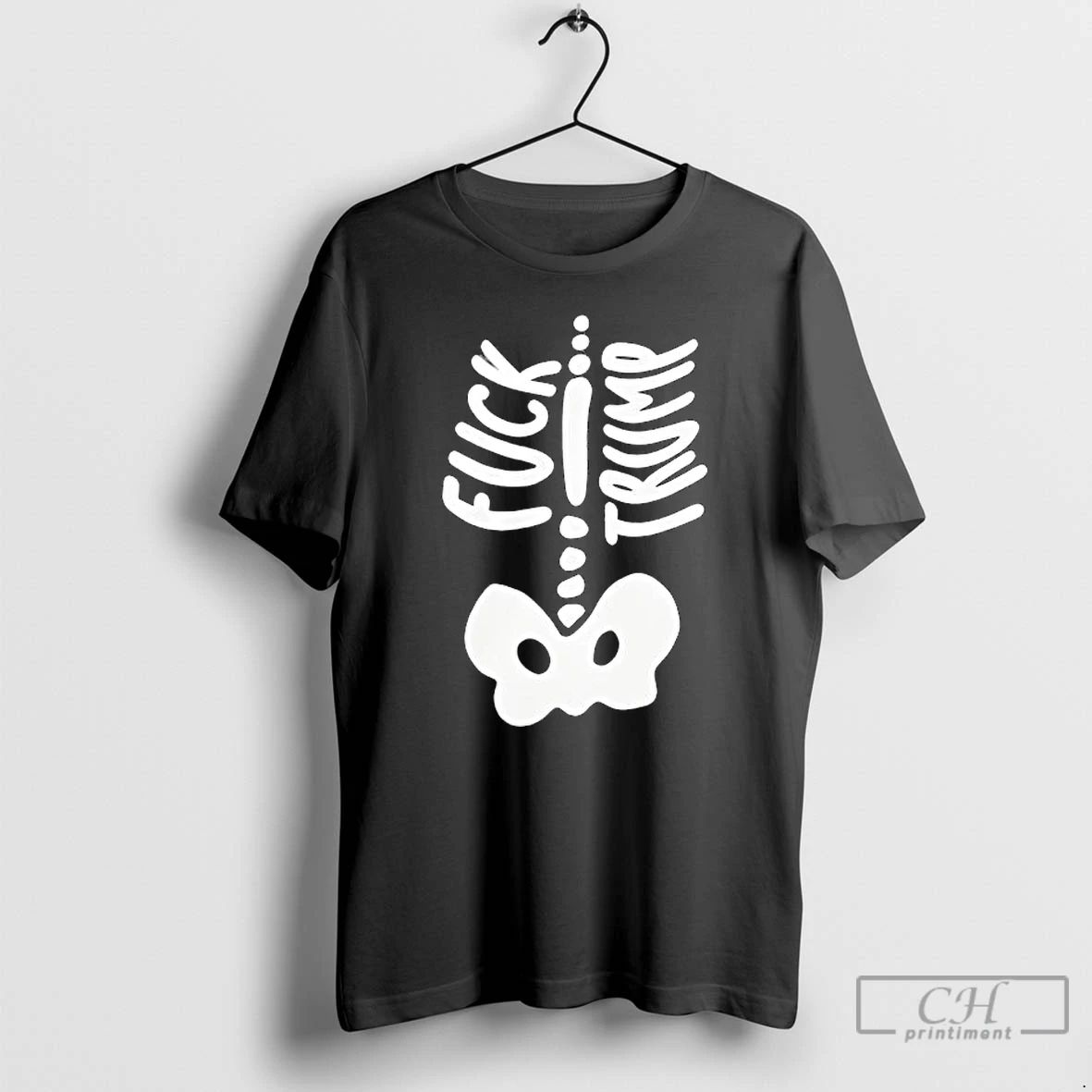 Premium Fdt Fuck Trump Skeleton Bone For Halloween 2025 T Shirts