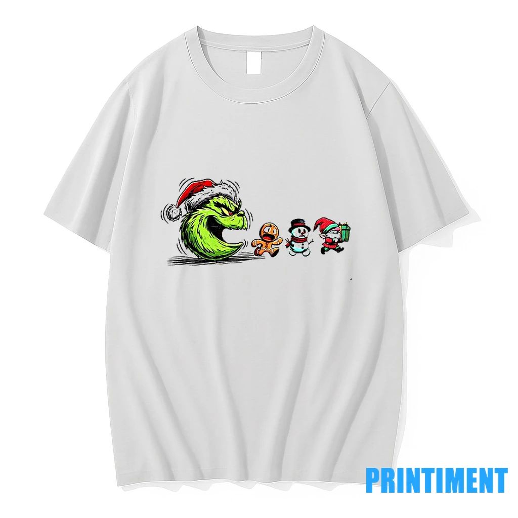 Merry Greenmas Grinch Santa And Friends Pacman Christmas Game Tshirts Sweater