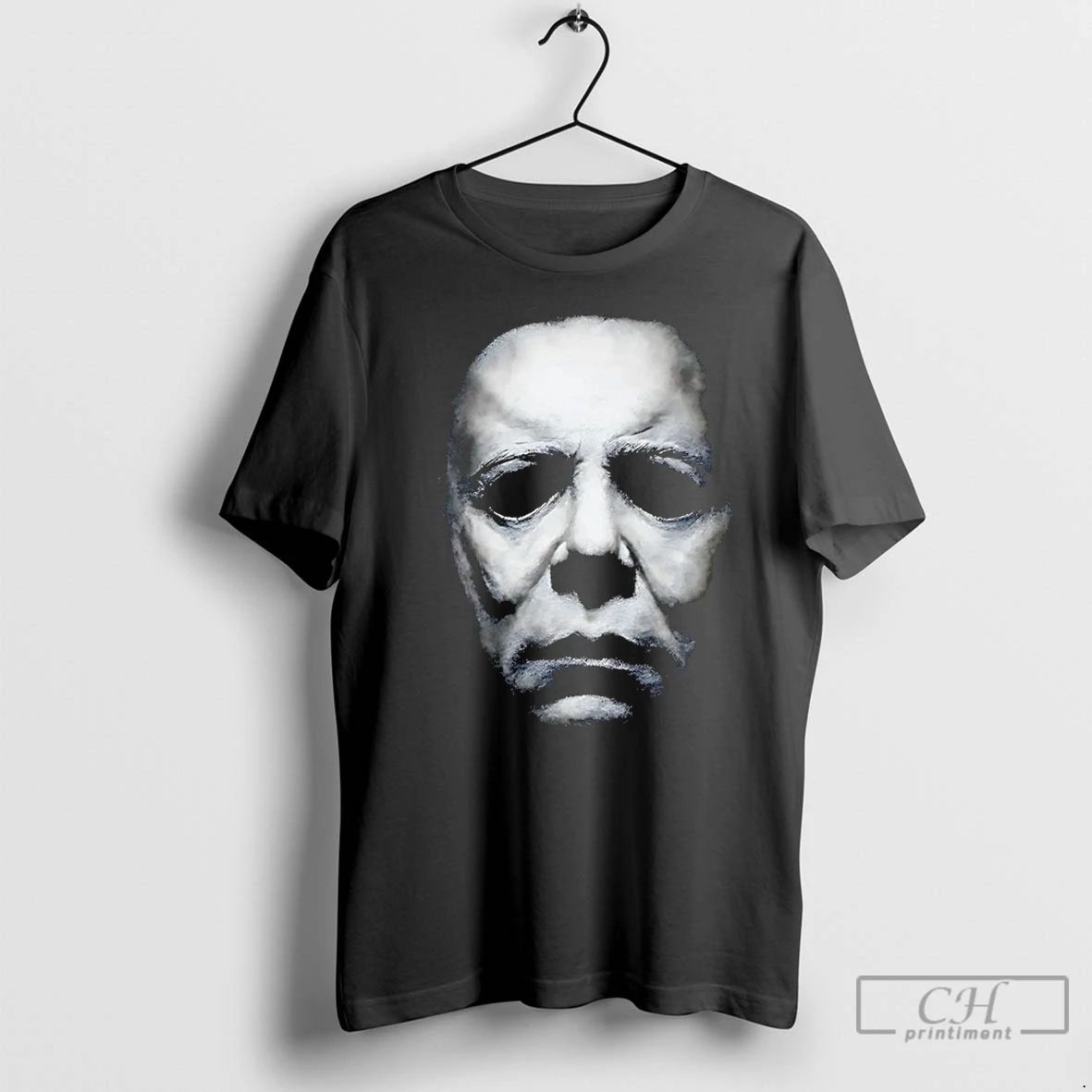 Classic Michael Myers Horror Character Big Face Halloween T Shirts Hoodie Longsleeve