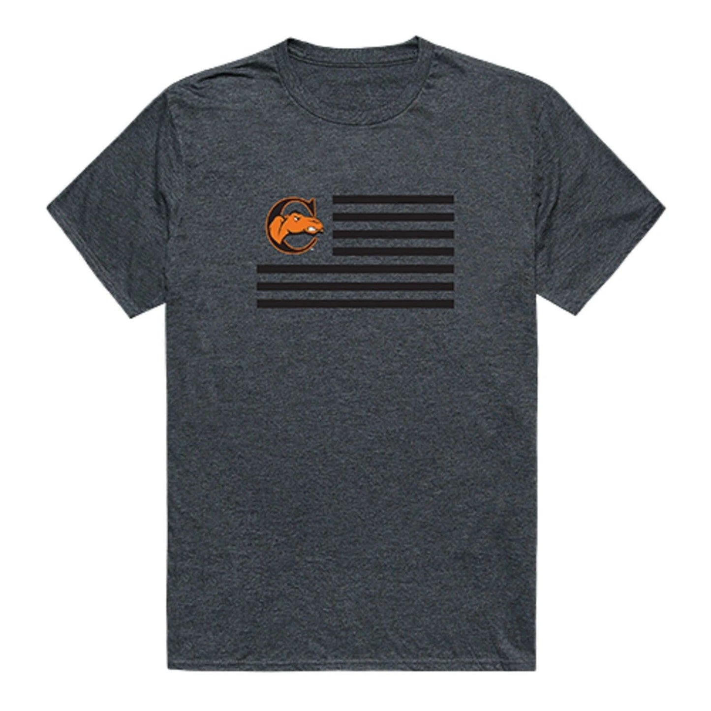Campbell University Camels CU NCAA Cotton College Logo USA Flag T-Shirt S - 2XL