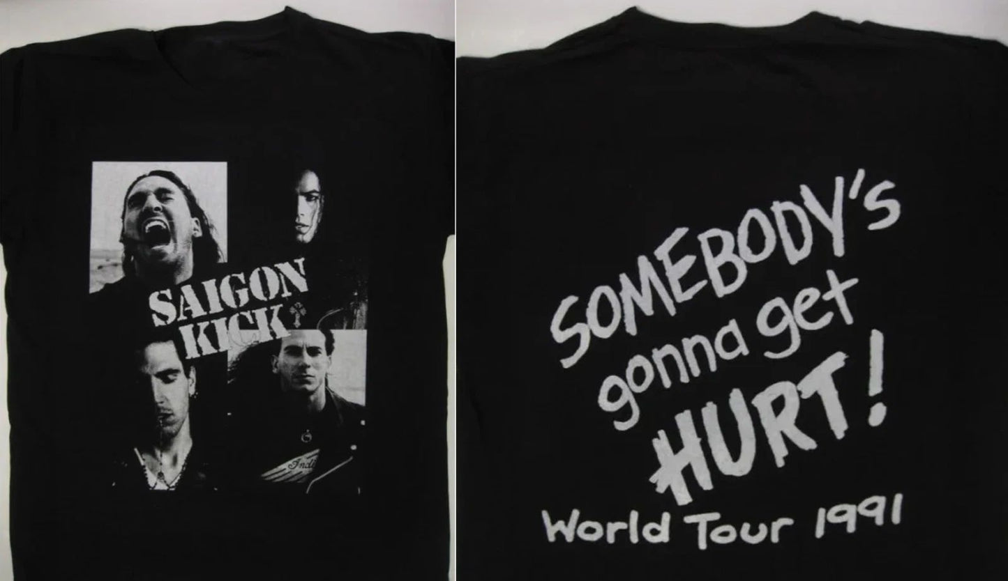 VTG Saigon Kick World Tour Heavy Cotton Black T Shirt S-5XL AG685