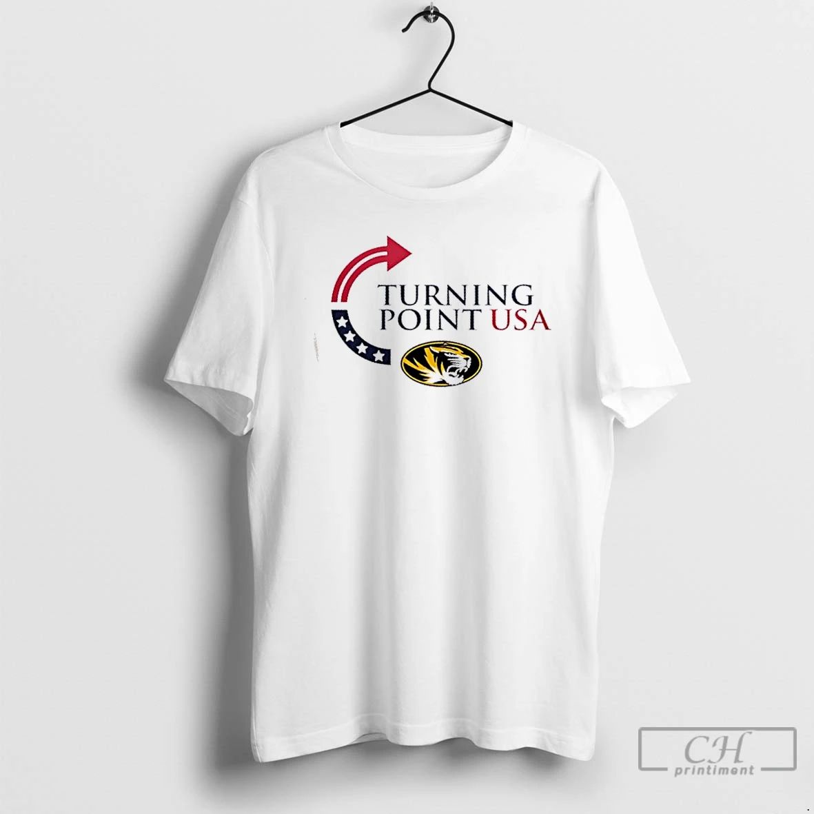Premium Missouri Tigers X Freedom Turning Point Usa Charlie Kirk 2 Sided T Shirts