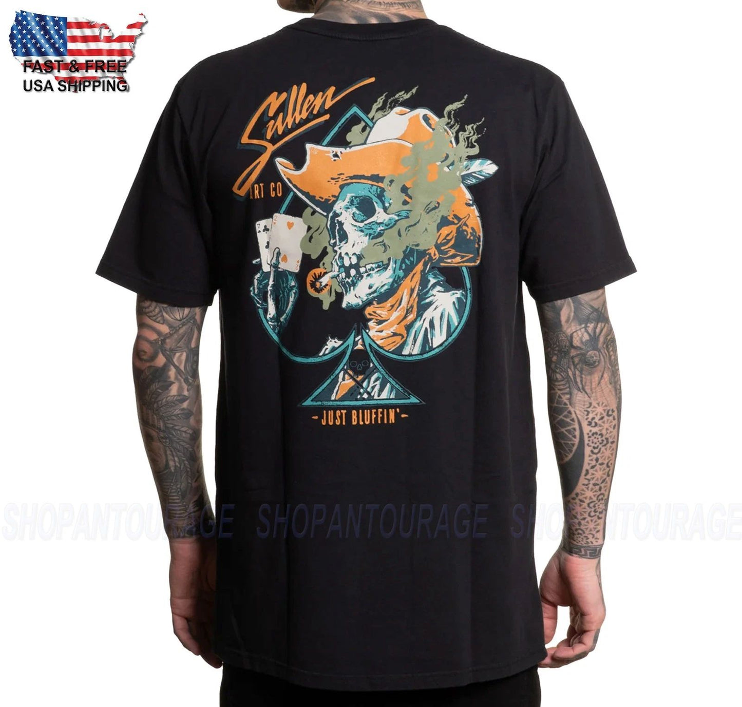 Sullen Art Collective Just Bluffin Premium SCM6901 Short Sleeve T-shirt For Men