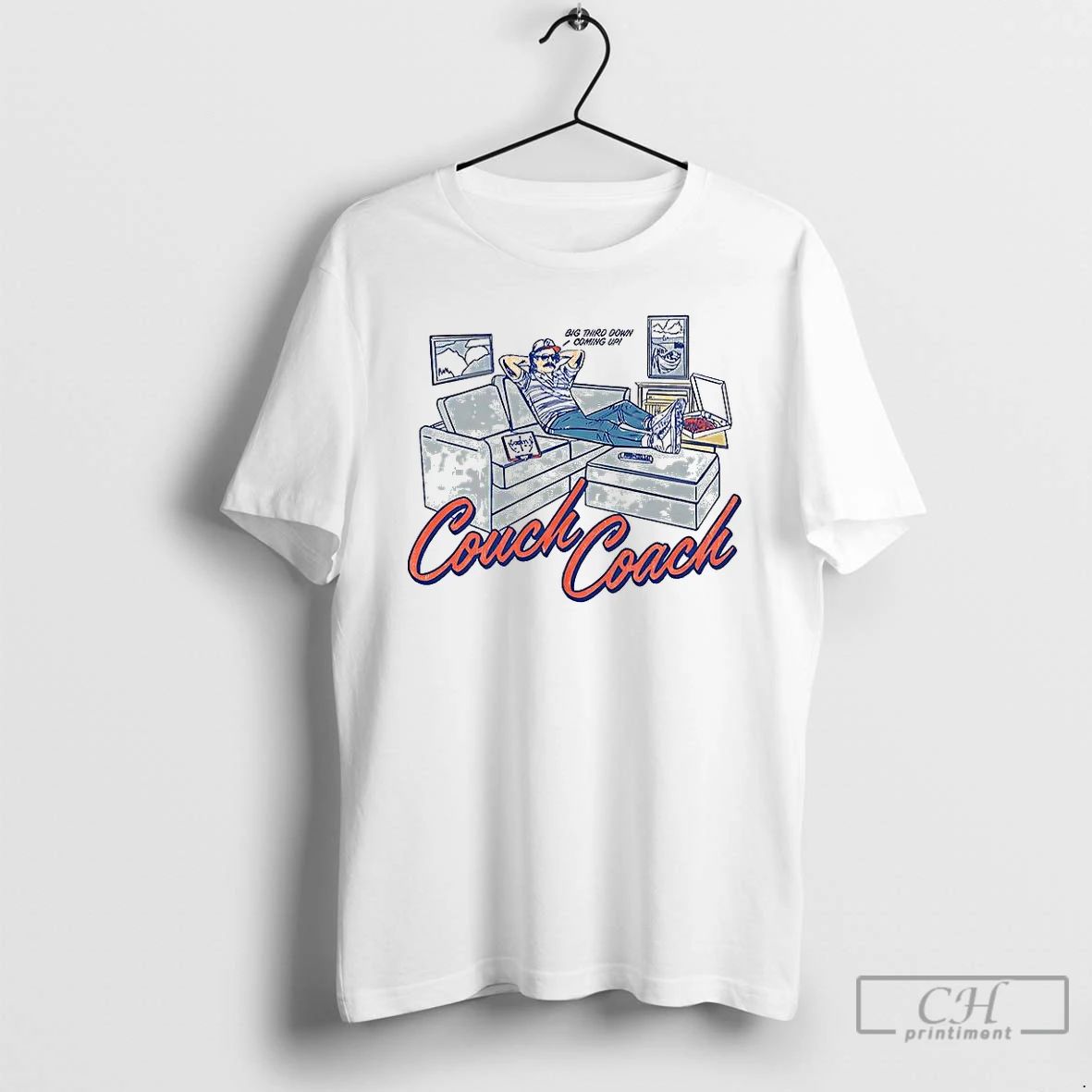 Premium Couch Coach Big Third Down Coming Up Vintage T Shirts
