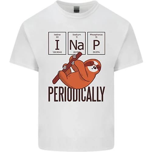 I Nap Funny Periodic Table Sloth Geek Sleep Mens Cotton T-Shirt Tee Top