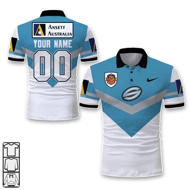 Cronulla-Sutherland Sharks Custom Name Number 1997 Vintage Retro Jersey Polo Shi