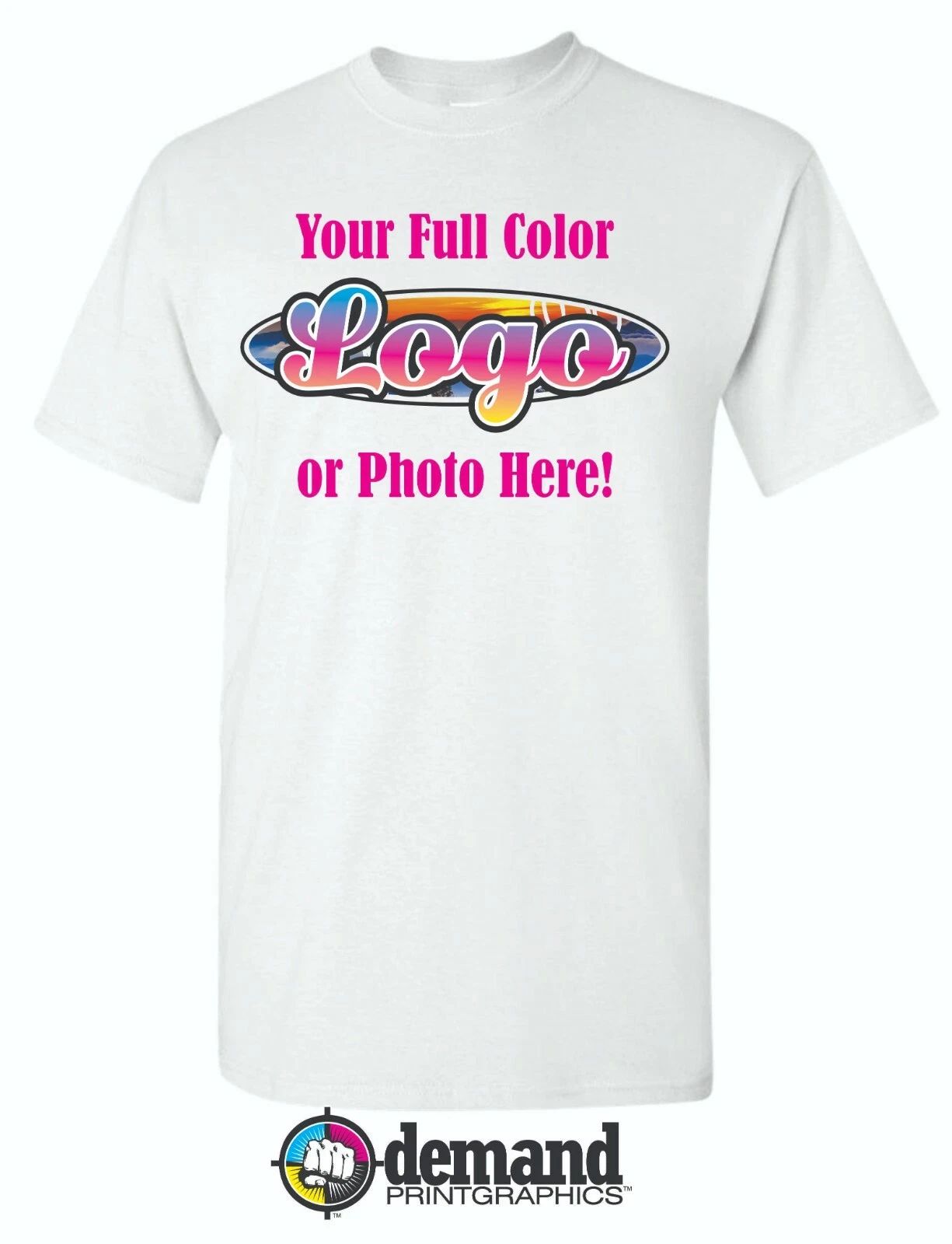 Custom Personalized T-Shirt Printing with your photo, text, logo, anything