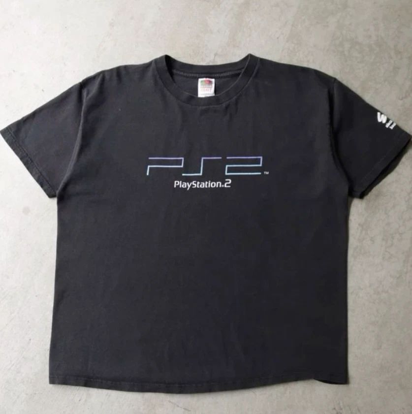 vintage ps2 logo black T-shirt
