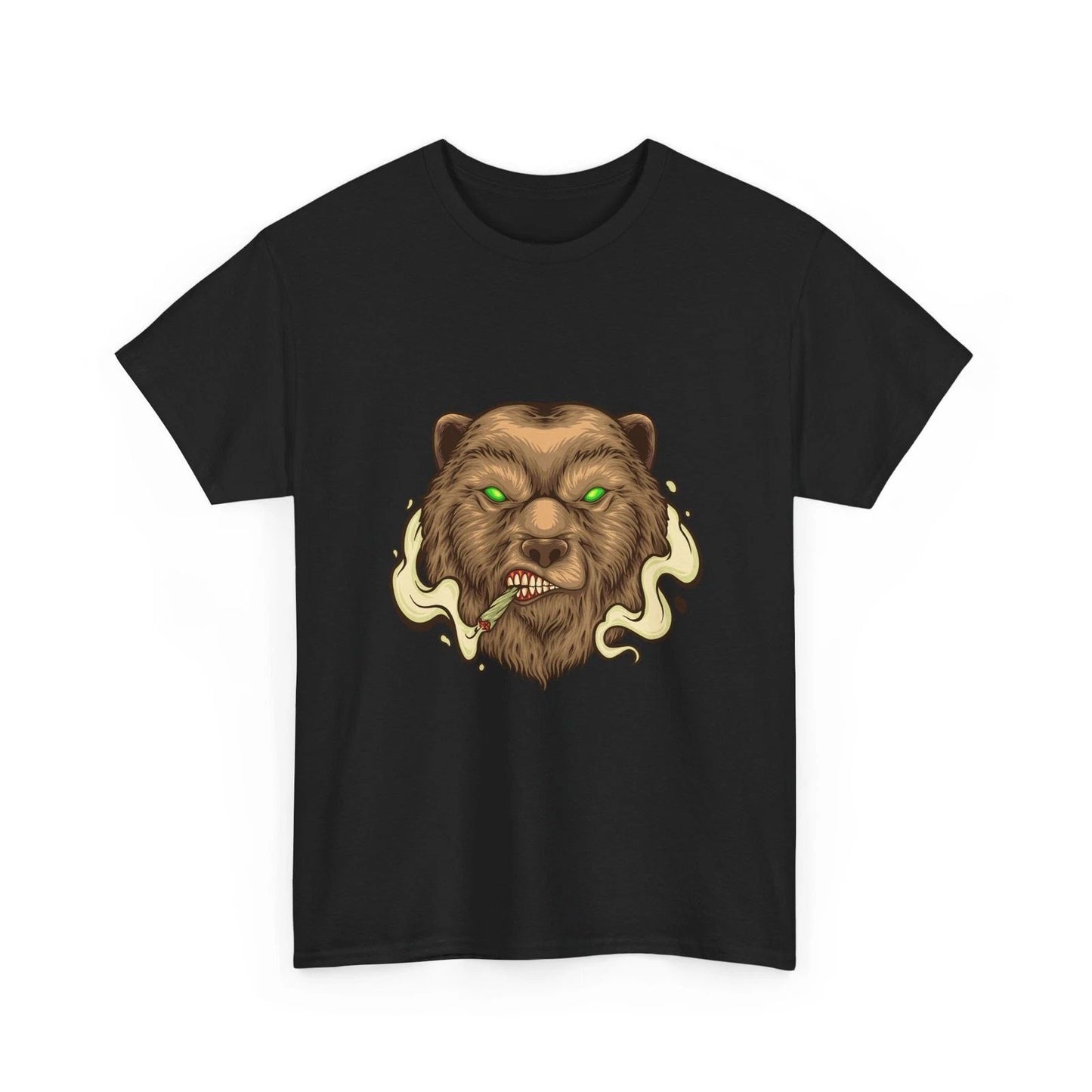 Glowing-Eyed Werebear Head Tee | Fantasy Monster Shirt