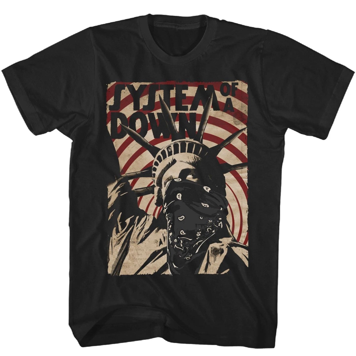 System of a Down Liberty Mens T Shirt Music Classic Concert Rock Band Tee Black