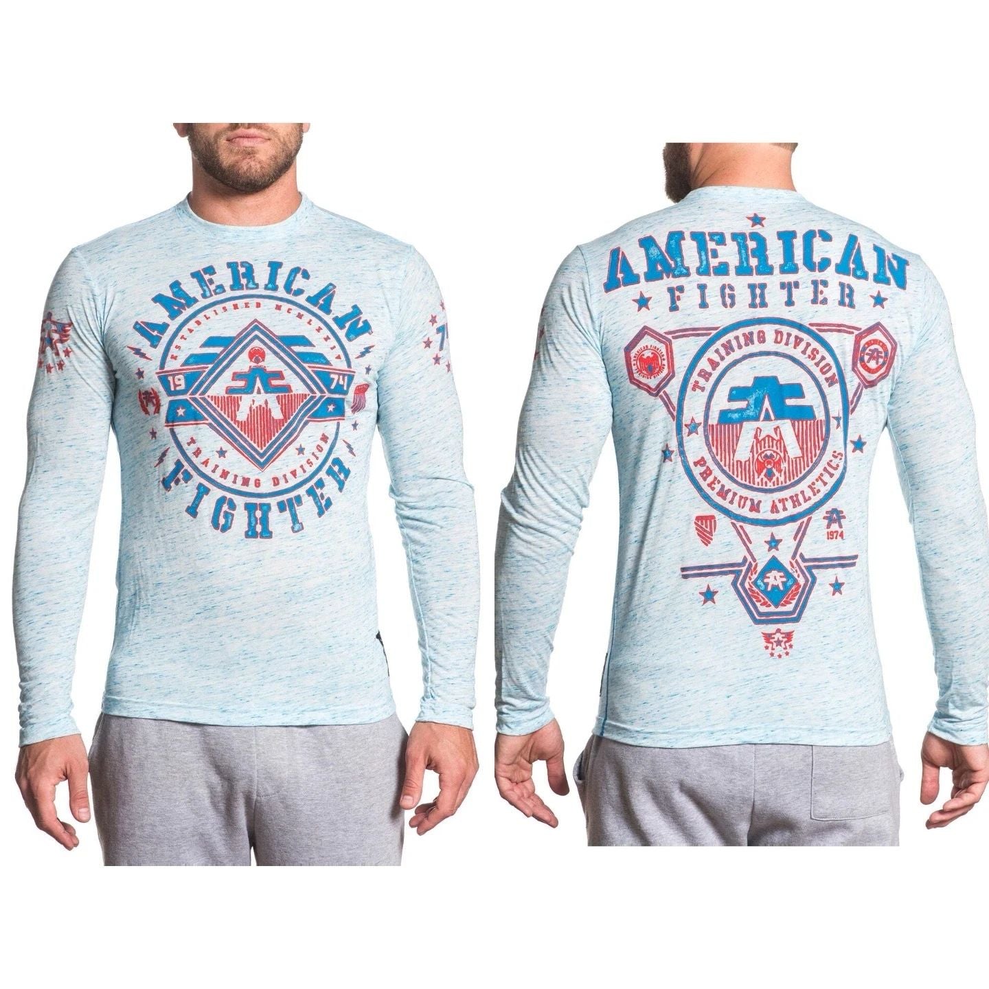 AMERICAN FIGHTER Men's T-Shirt L/S CURTIS Athletic MMA *