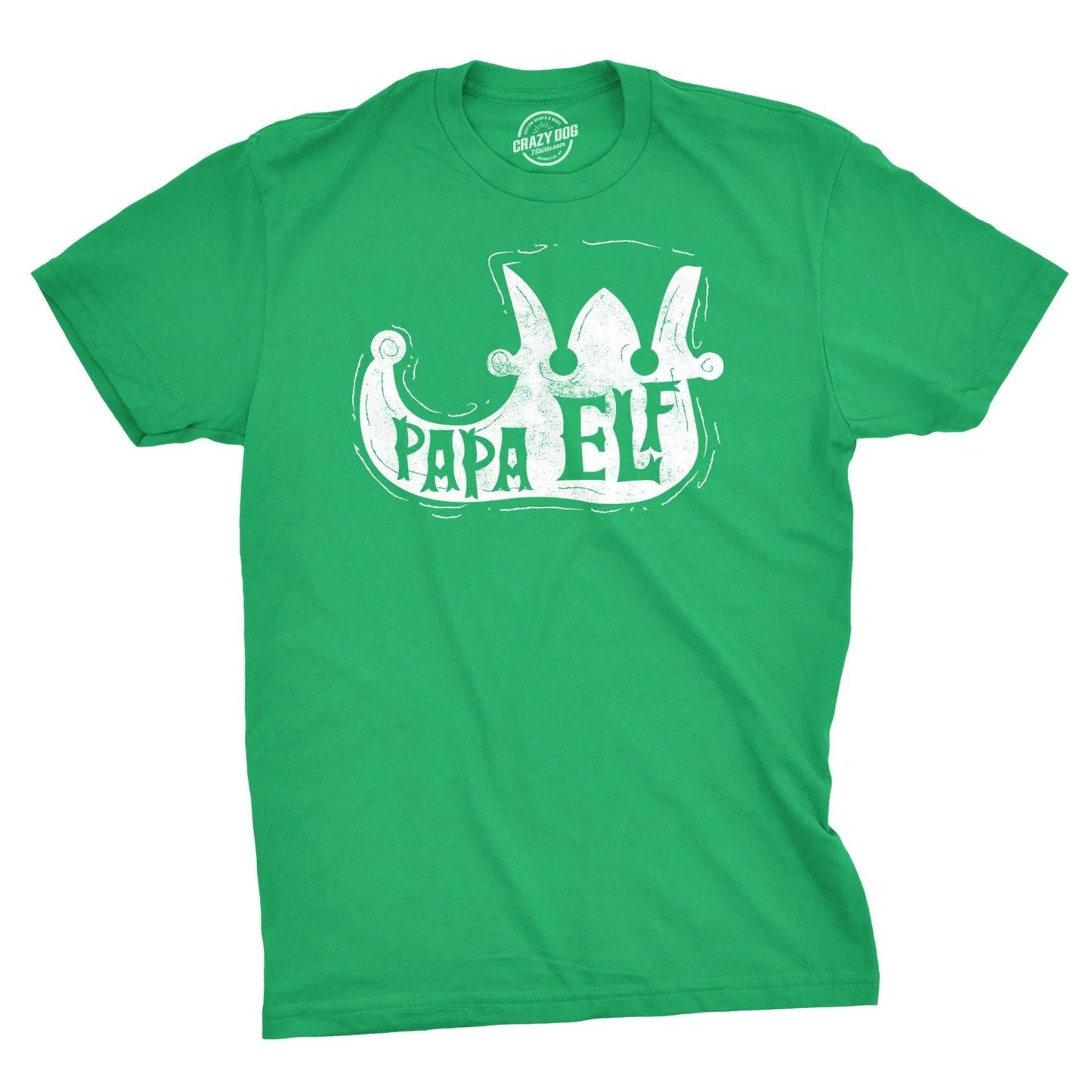 Mens Papa Elf Shoe T Shirt Cute Christmas Santas Helper Tee for Guys