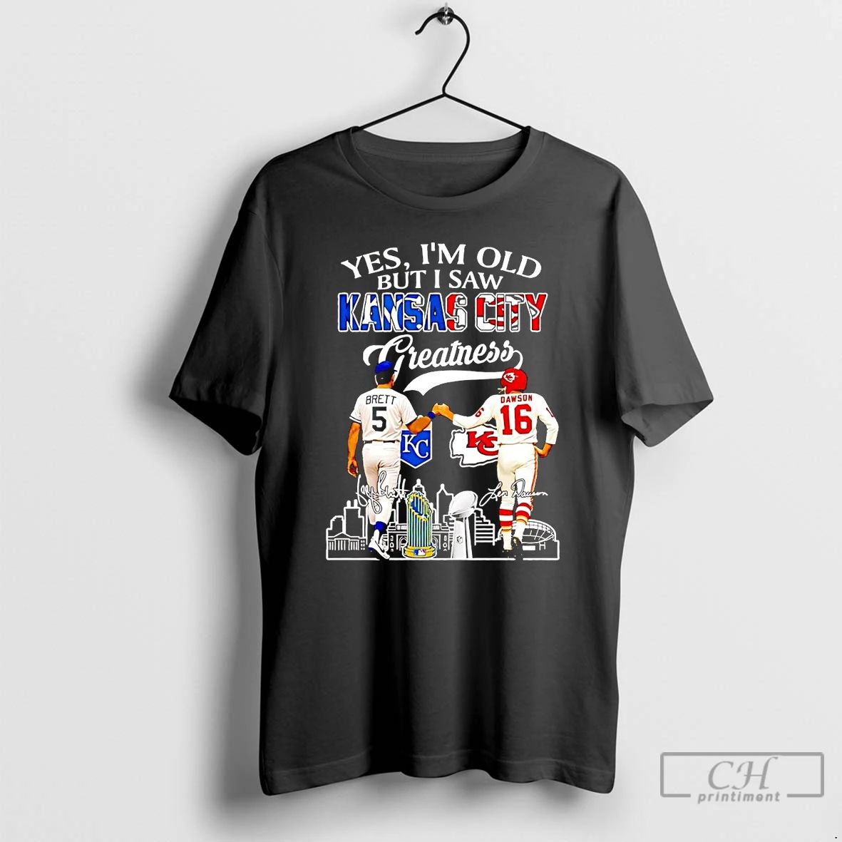 Classic Brett And Dawson Yes Im Old But I Saw Kansas City Greatness T Shirts