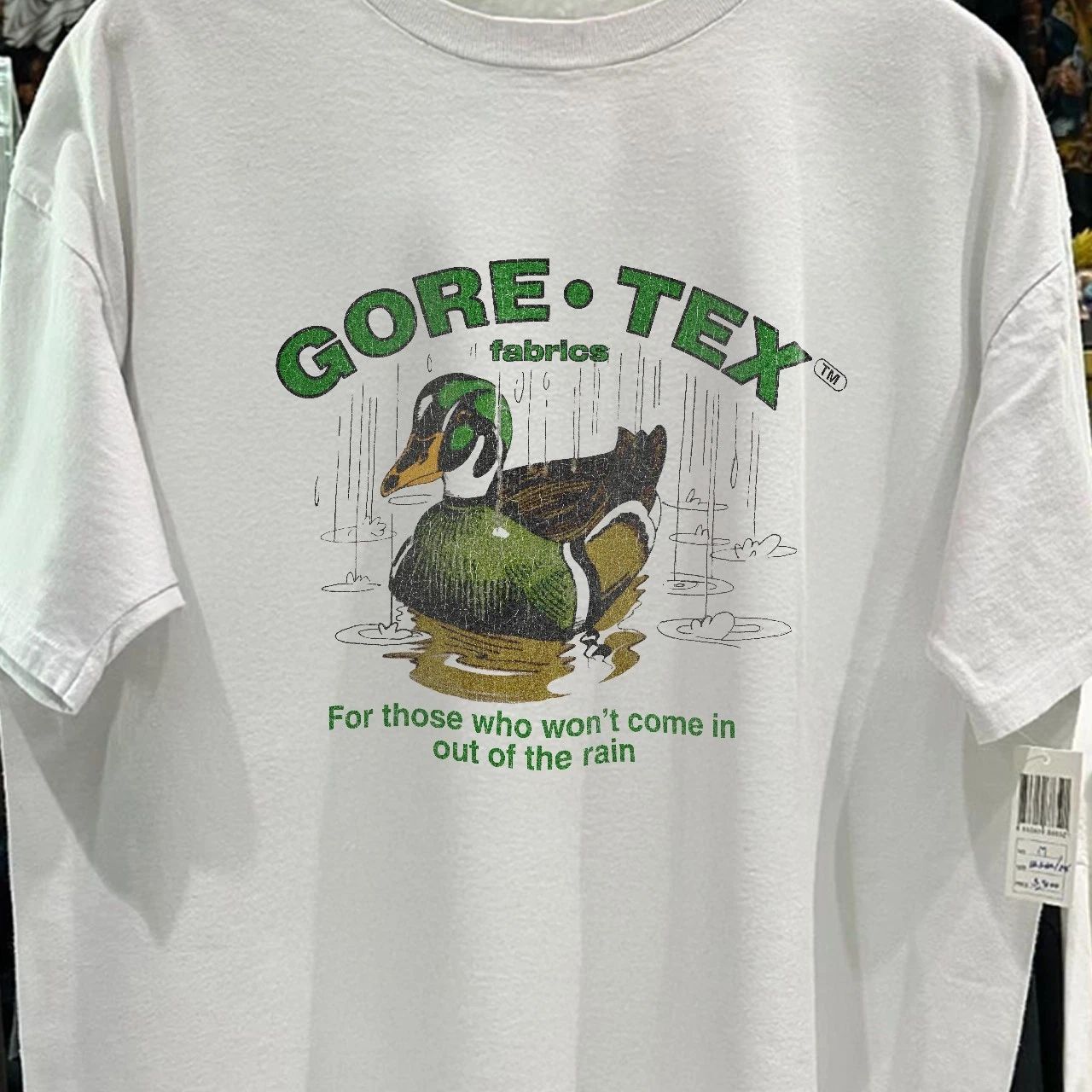 90s Gore-Tex Fabrics Faded T-Shirt White L