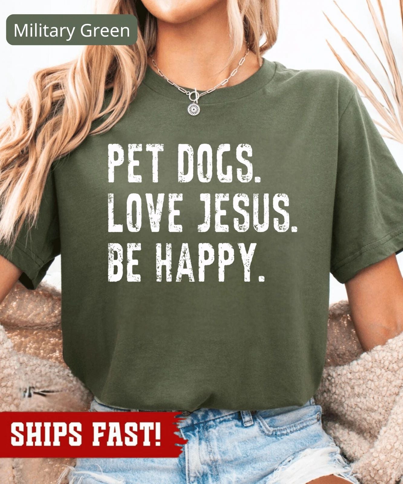 Dogs and Jesus Shirt, Dog Lover Tee, Funny Dog Mom Gift for Her, Pet Dogs Love J