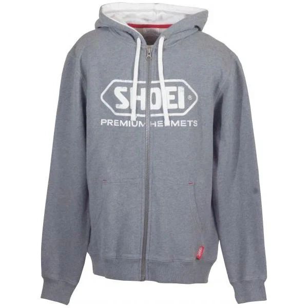 Shoei Vintage 2 Zipped Fashionable Casual Wear Hoodie Grey