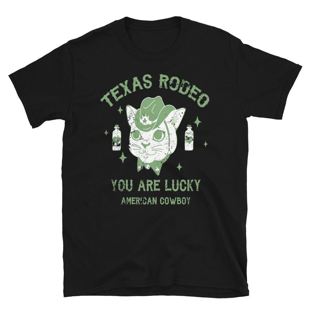 Cowboy Cat Texas Rodeo Cowboy Classic Trendy Design Casual T-Shirt