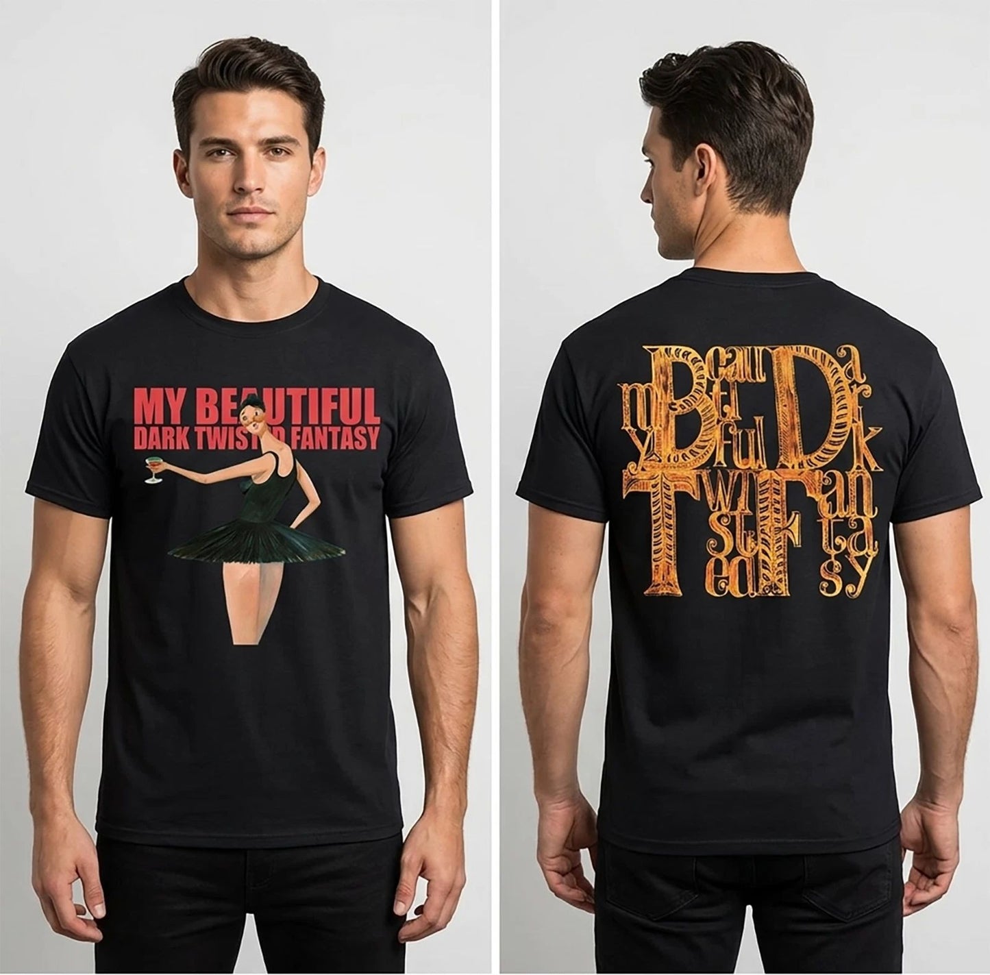 Kanye West Ballerina T-Shirt My Beautiful Dark Twisted Fantasy MBDTF Tee S-5XL