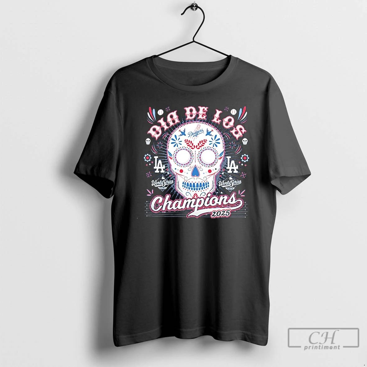 Classic Los Angeles Dodgers 2025 World Series Champions Dia De Los Champions Franklin Christmas
