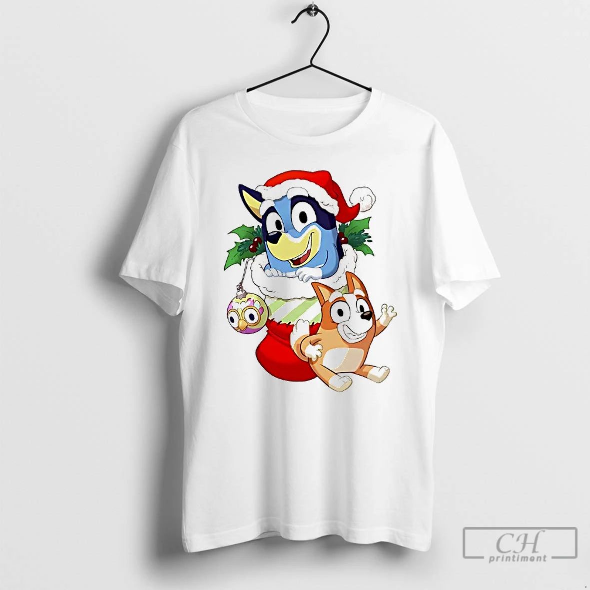 Premium Stocking Stuffer Pups Bingo Bluey Christmas T Shirts