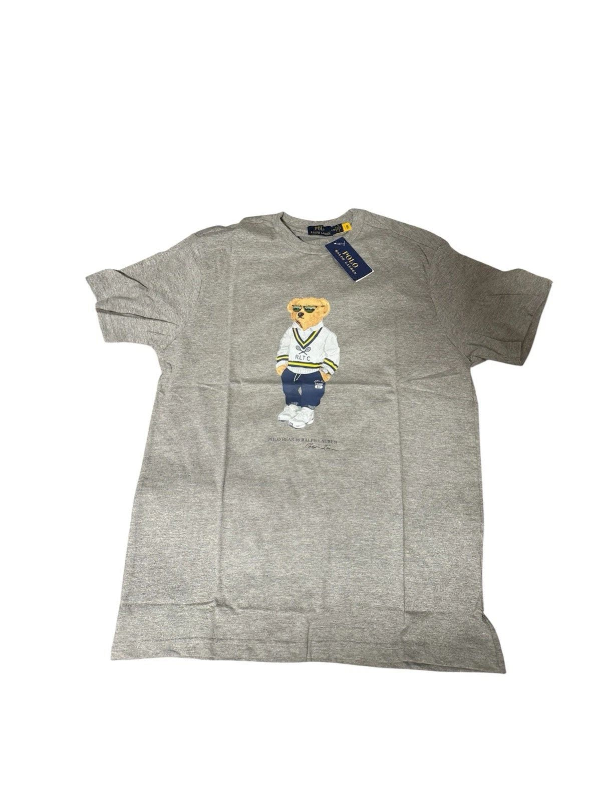 Polo Bear Tennis Club Bear Ralph Lauren Gray T-Shirt Slim Fit L