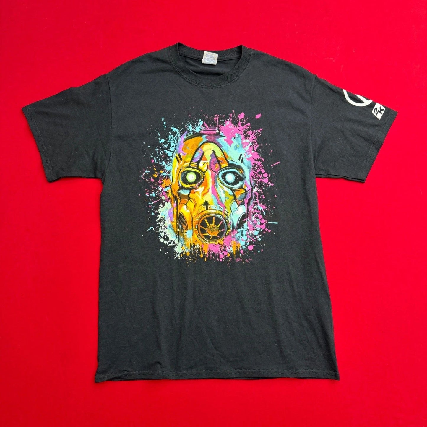 Borderlands 3 Psycho Mask Graphic T-Shirt Mens Medium Black 2K Games Promo Tee