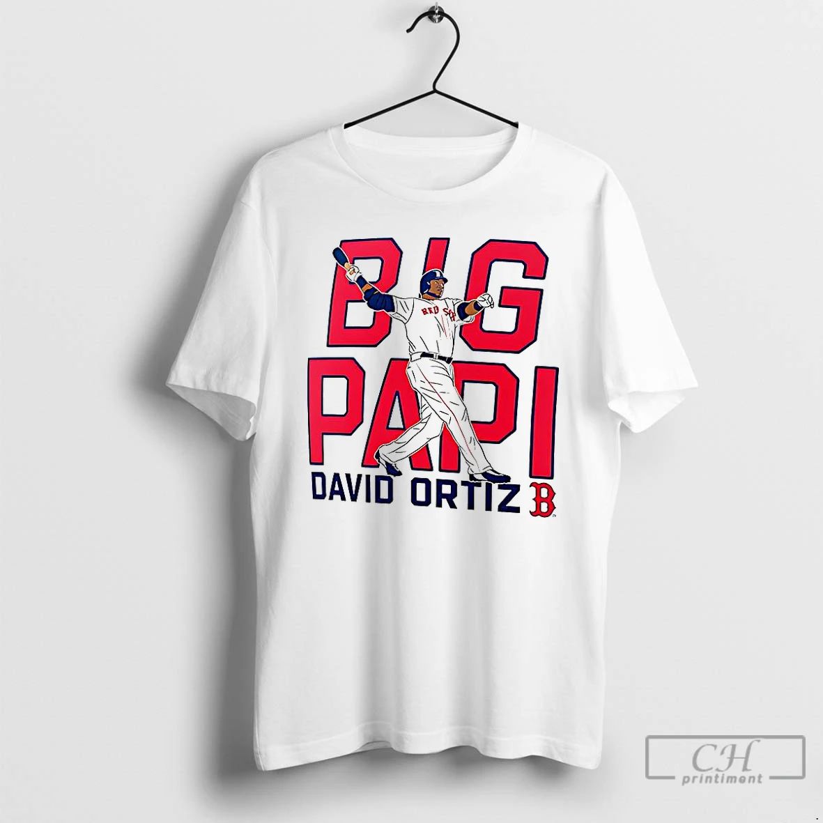 Premium David Ortiz Boston Red Sox Baseball Cooperstown Player Graphic T Shirts