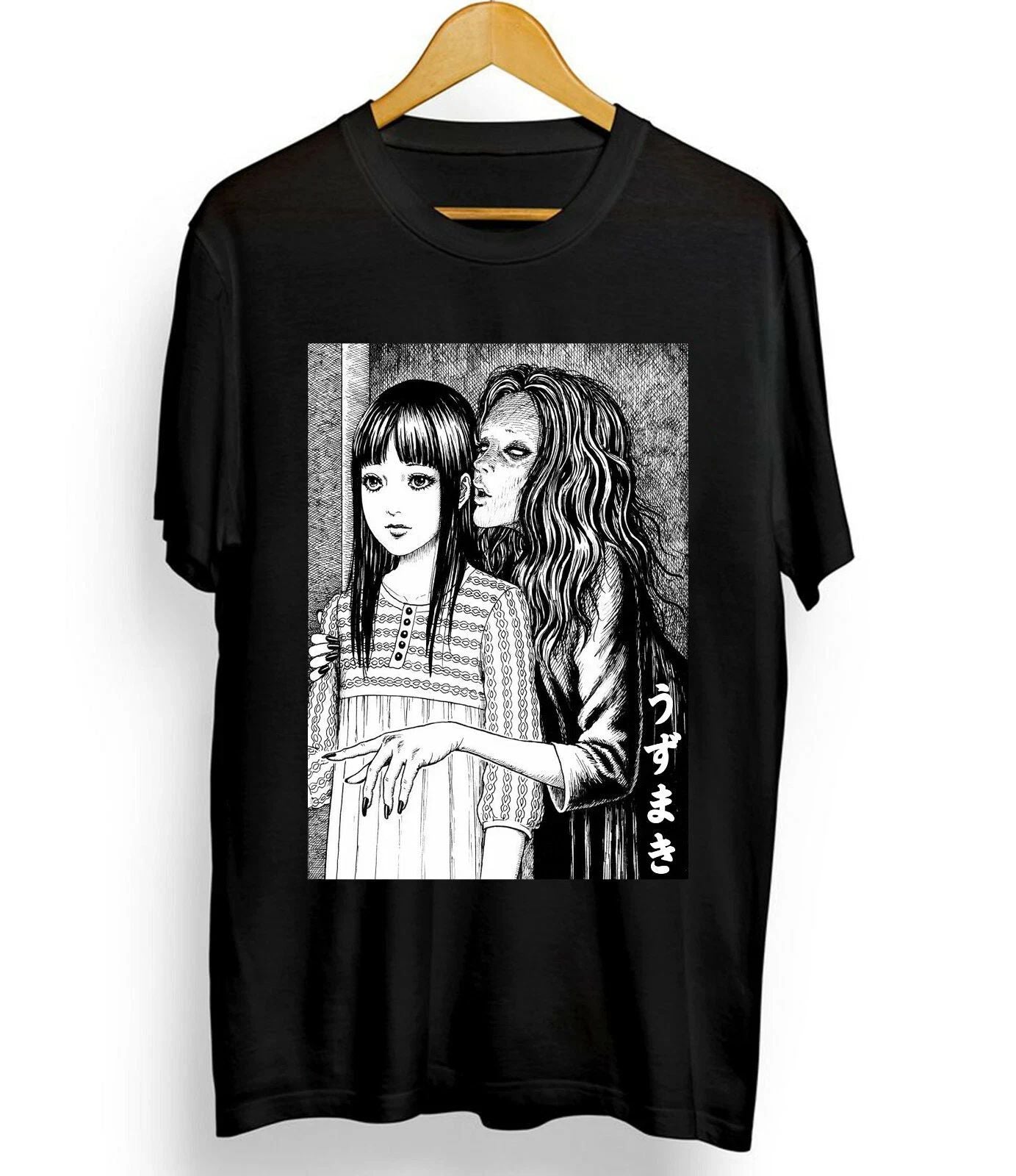 Uzumaki Junji Ito Tomie Horror Manga Anime Top New Unisex T-Shirt Black