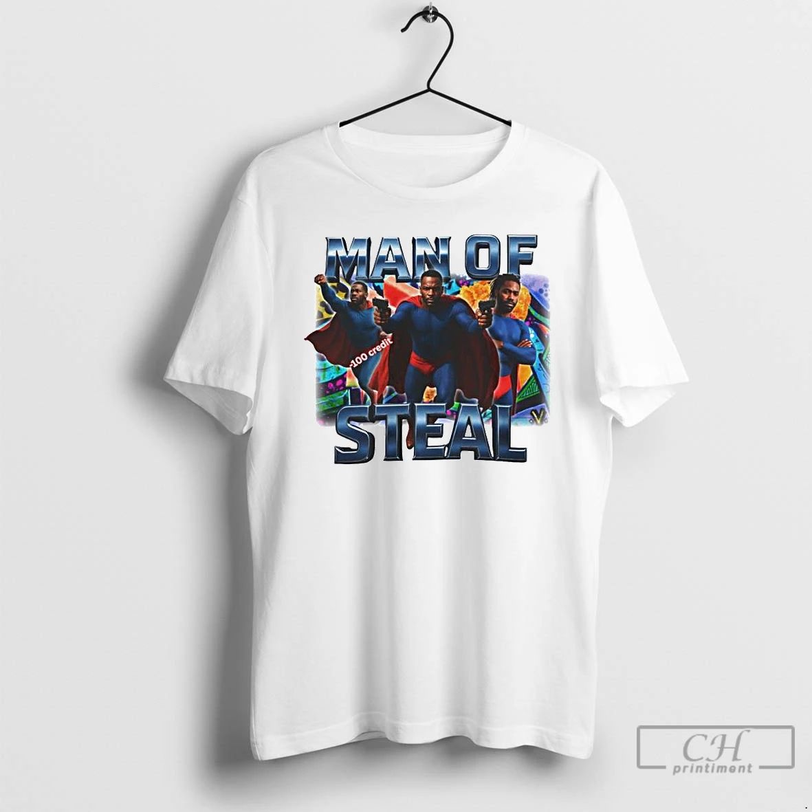 Premium Man Of Steal Ornaments T Shirts