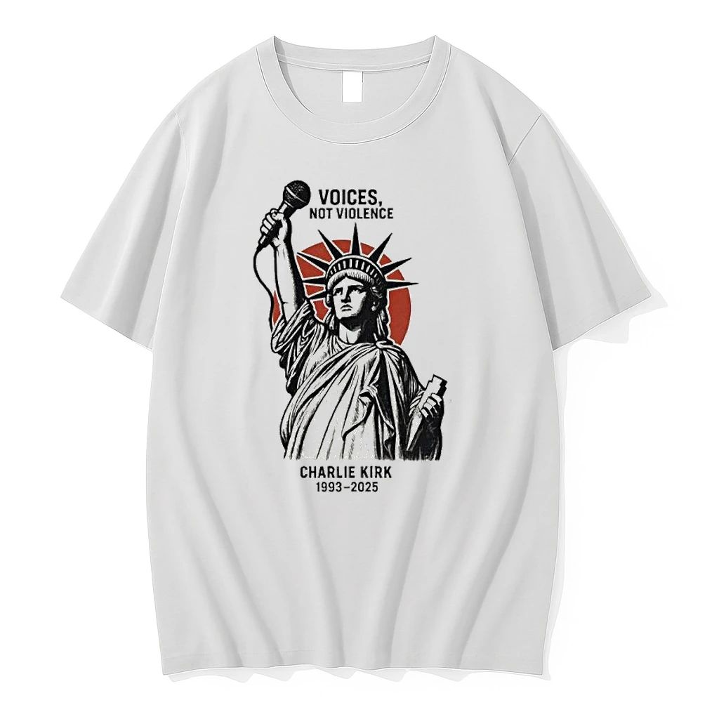 Voices Not Violence Charlie Kirk 1993 2025 Tshirts Sweater