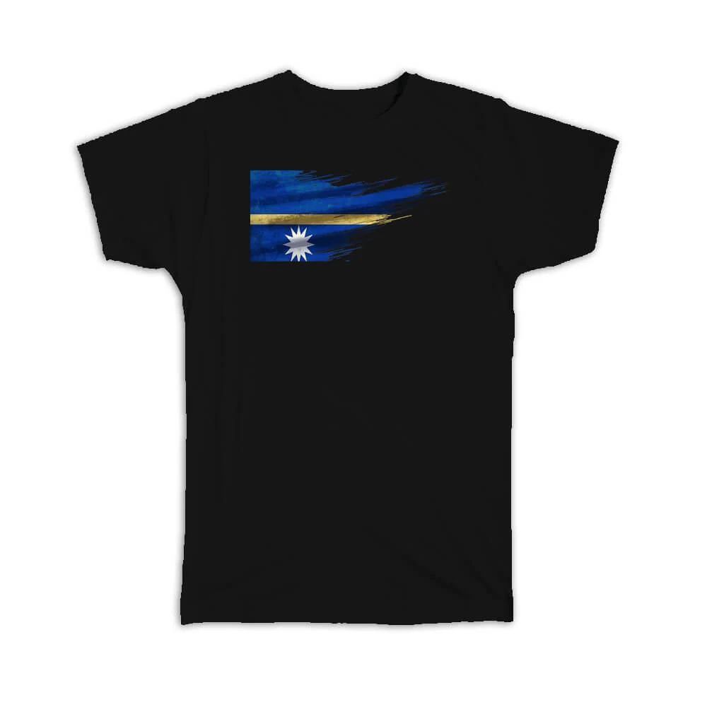 Gift T-Shirt : Nauru Flag Nauruan Travel Expat Country Artistic