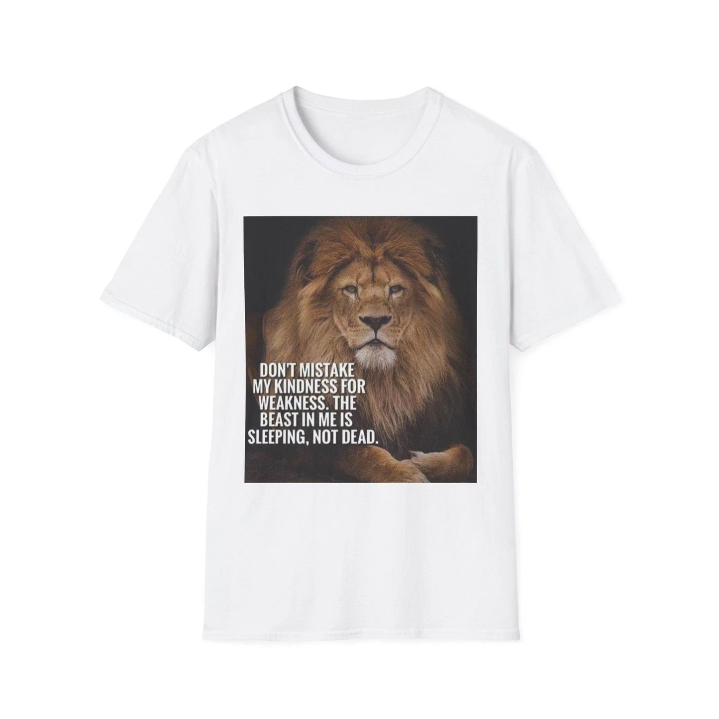 Lion Portrait Don't Mistake My Kindness For Weakness T-Shirt | Fierce Quote