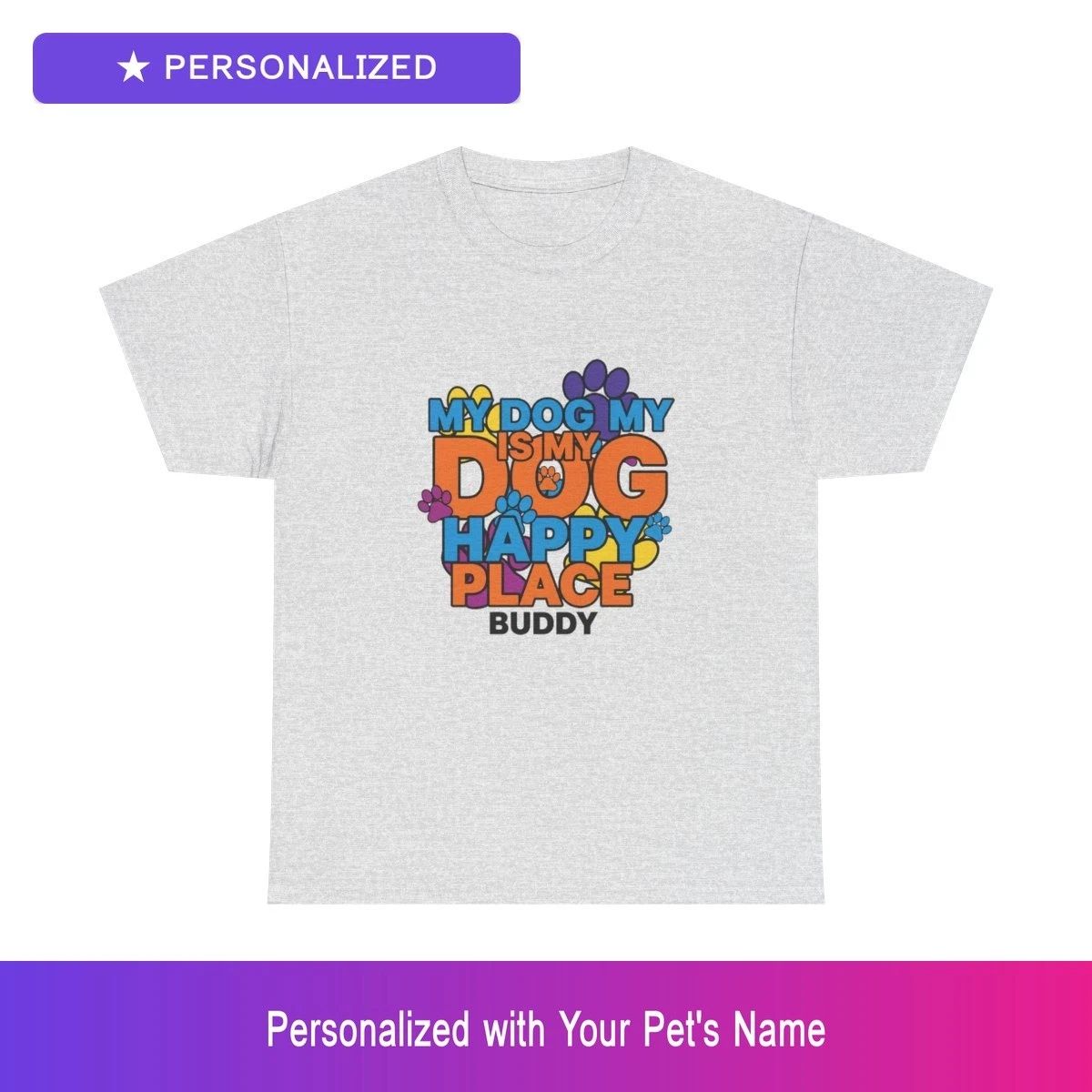 Custom Dog Shirt Personalized Pet Name Unisex Mens Womens Pet Lover Gift Tee