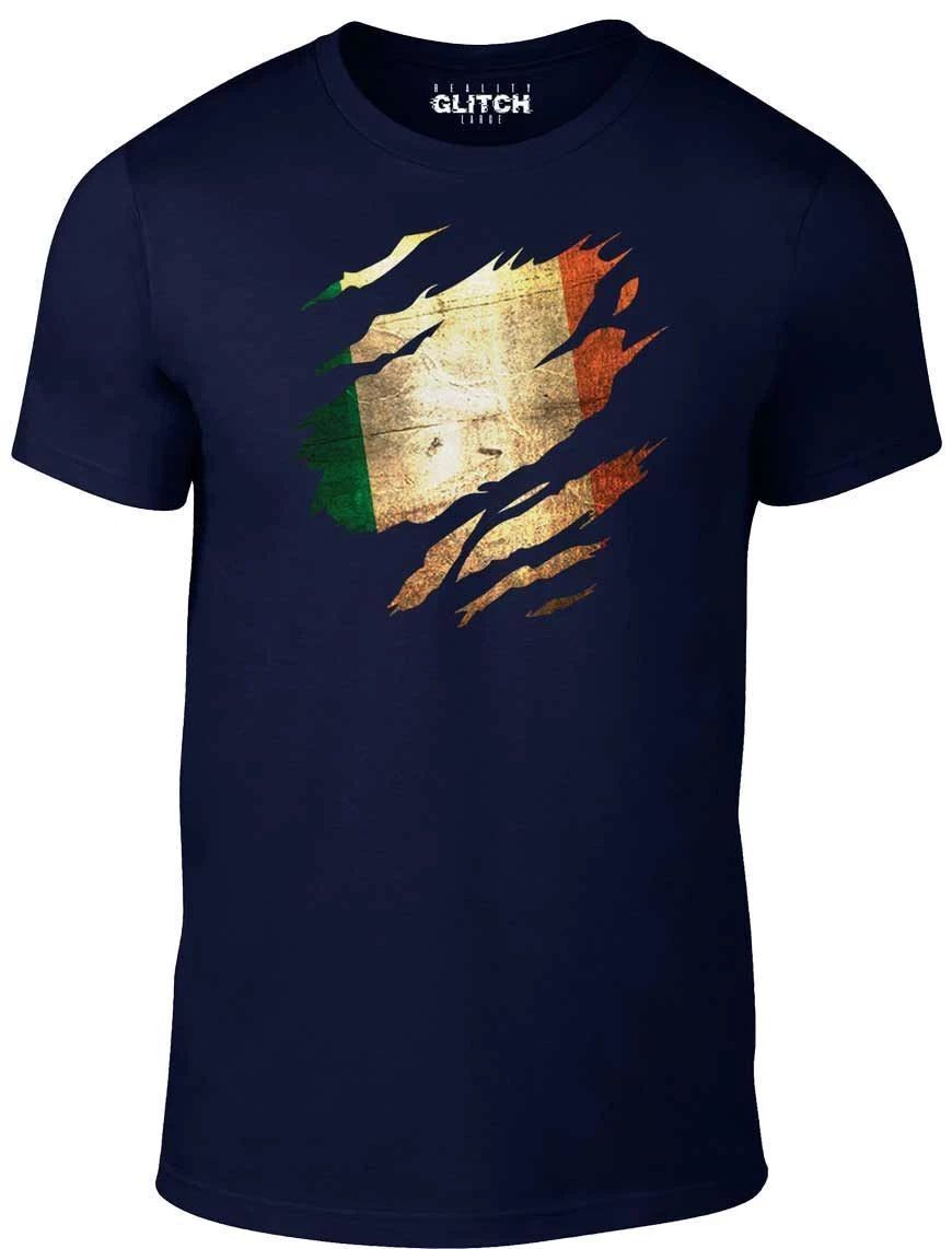 Torn Ireland Flag - Funny t shirt country Irish Rugby retro fashion cool sport
