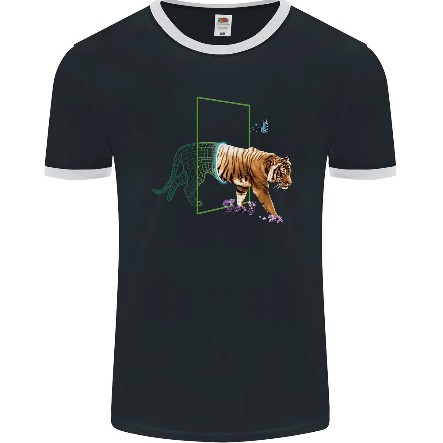 A SCI-FI Tiger Mens Ringer T-Shirt FotL