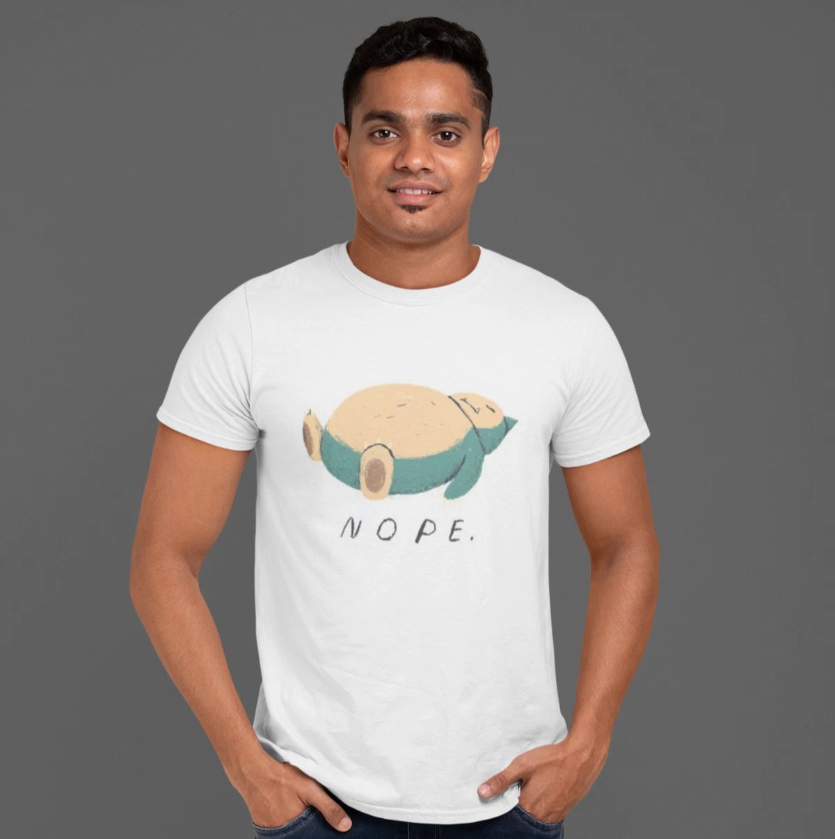 Men's Short Sleeve T-Shirt White, NOPE