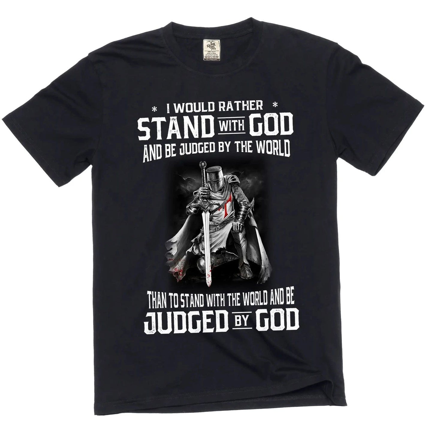 Men's Christian stand with god T-shirt Jesus Christ motivational Tee Shirt