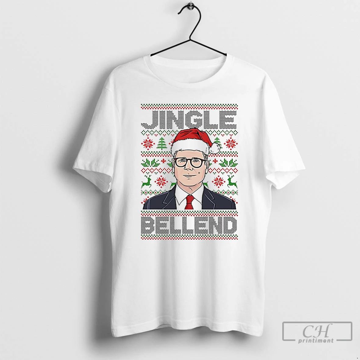 Classic Keir Starmer Jingle Bell End Ugly Christmas T Shirts
