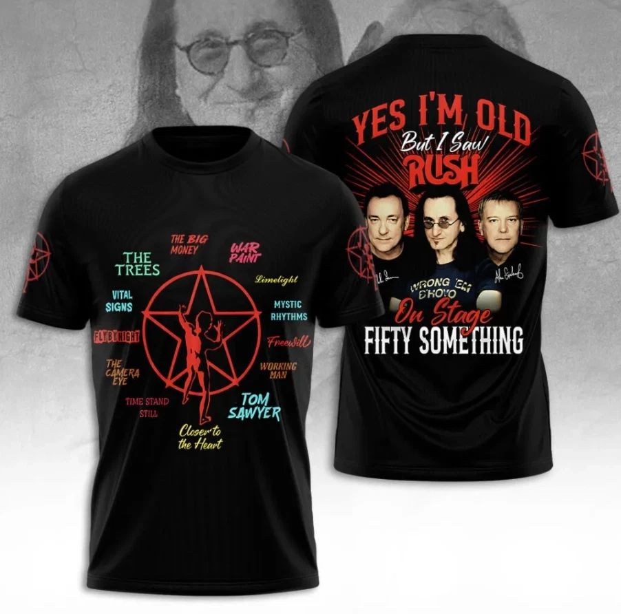 Rush Band Fifty Something Tour 2026 3D shirt,polyester U18.648