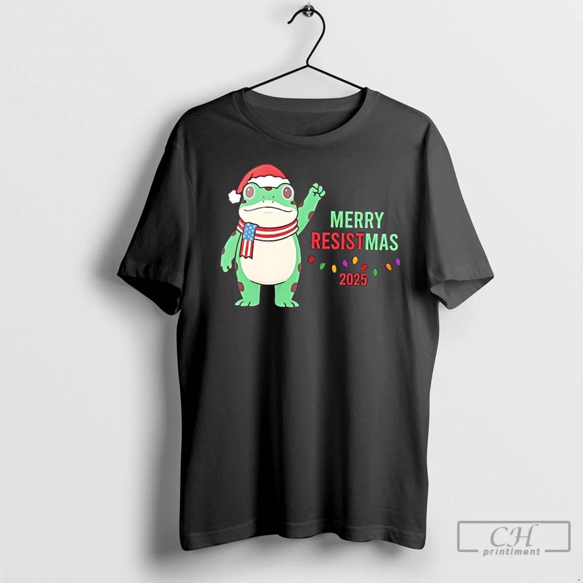 Classic Portland Protest Frog Merry Resistmas 2025 Christmas