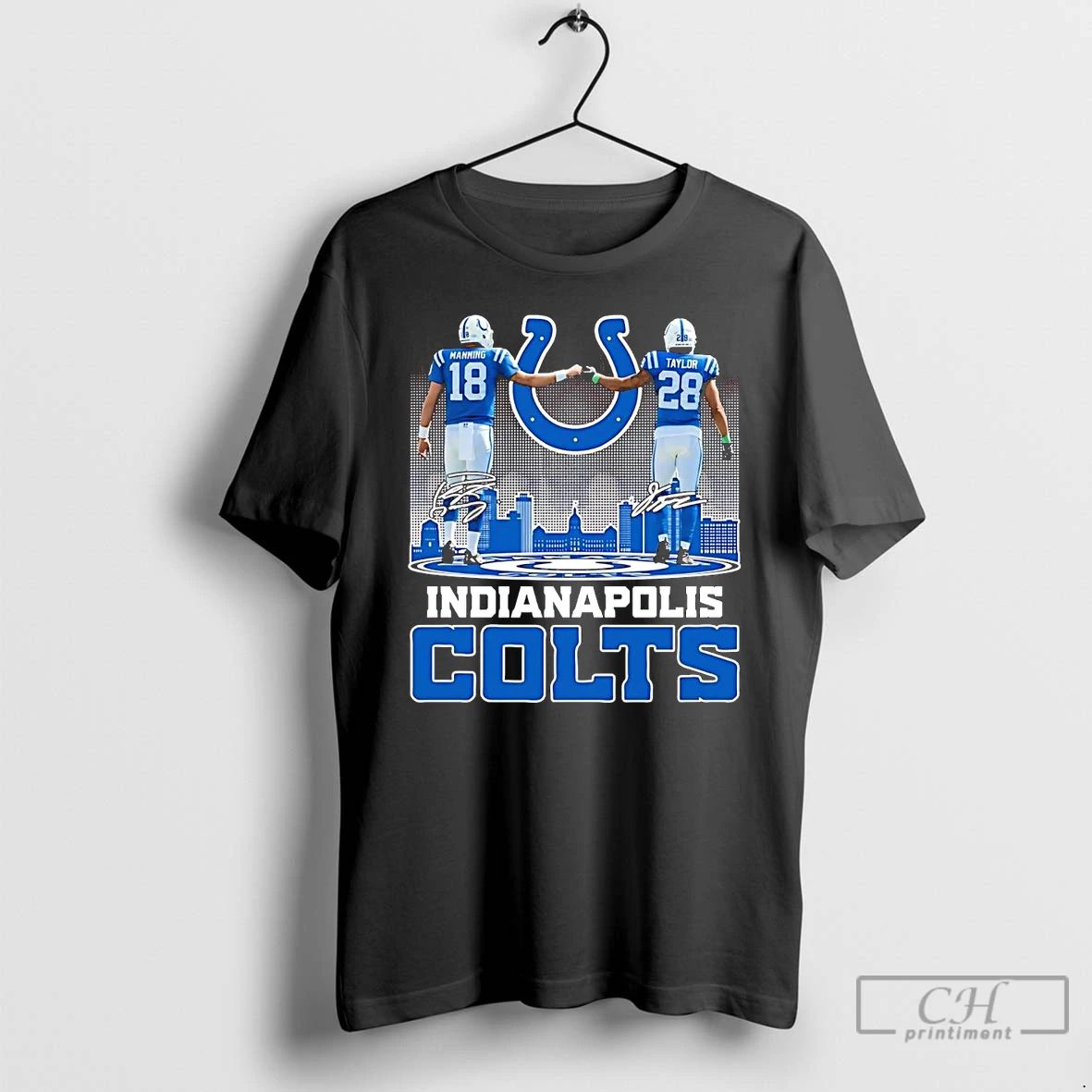 Classic Manning And Taylor Fist Dump Indianapolis Colts Skyline T Shirts