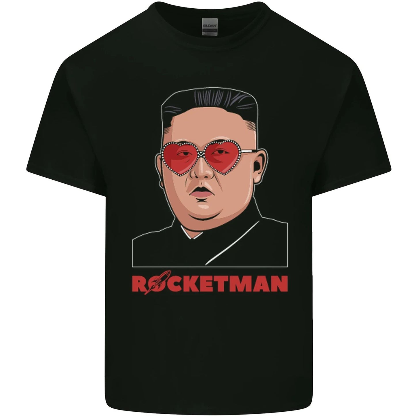 Rocket Man Kim Jong-un Missile Test Funny Mens Cotton T-Shirt Tee Top